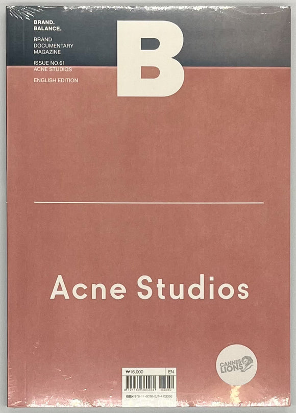 『Magazine B issue61 ACNE STUDIOS』